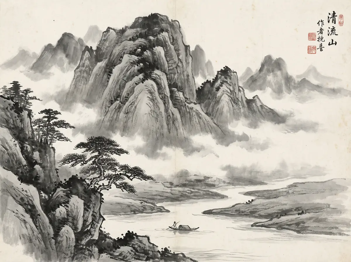 ag百家乐金沙国际远山云雾水墨画意境